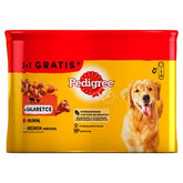 PEDIGREE VOLLSTÄNDIGES HUNDEFUTTER RIND IN SAUCE UND HUHN IN SAUCE 400 G 6 STÜCK